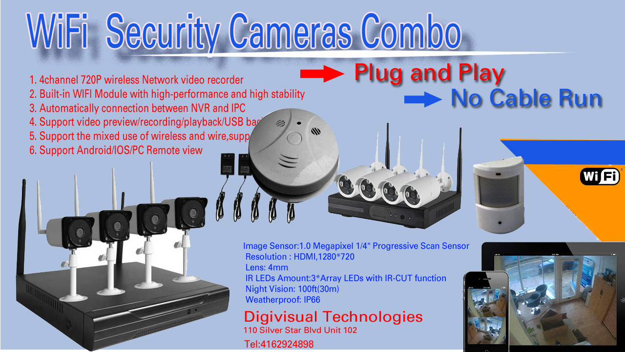 4 Channel WiFi Camera System Package